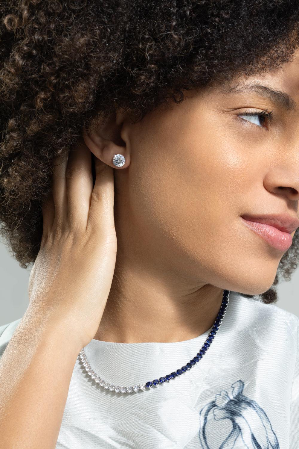 White Round Stud Earrings-WHITE-JEWELRYBOUTIQUEEARRING-FANTASIA by DESERIO