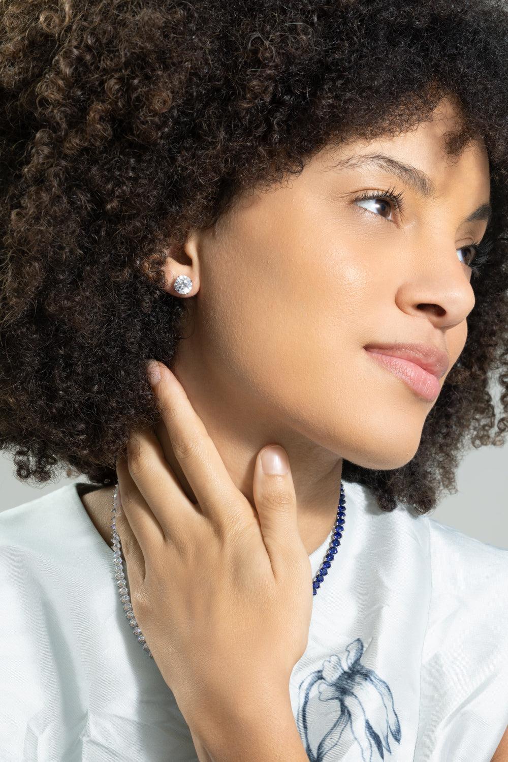 White Round Stud Earrings-WHITE-JEWELRYBOUTIQUEEARRING-FANTASIA by DESERIO