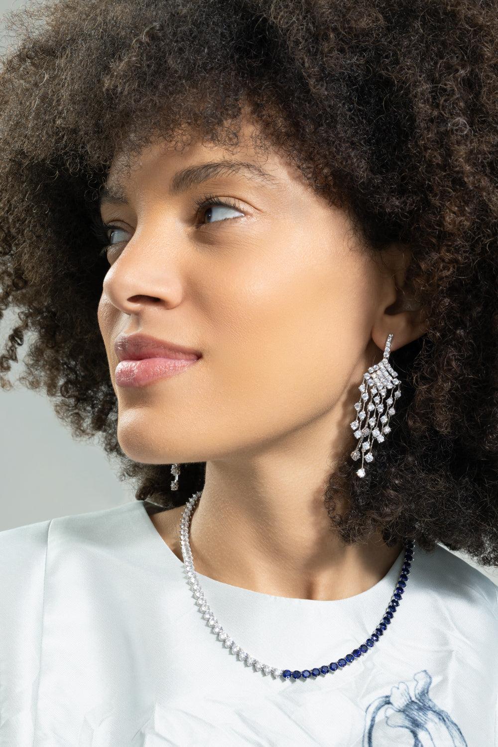 Multi Drop Chandelier Earrings-WHITE-JEWELRYBOUTIQUEEARRING-FANTASIA by DESERIO