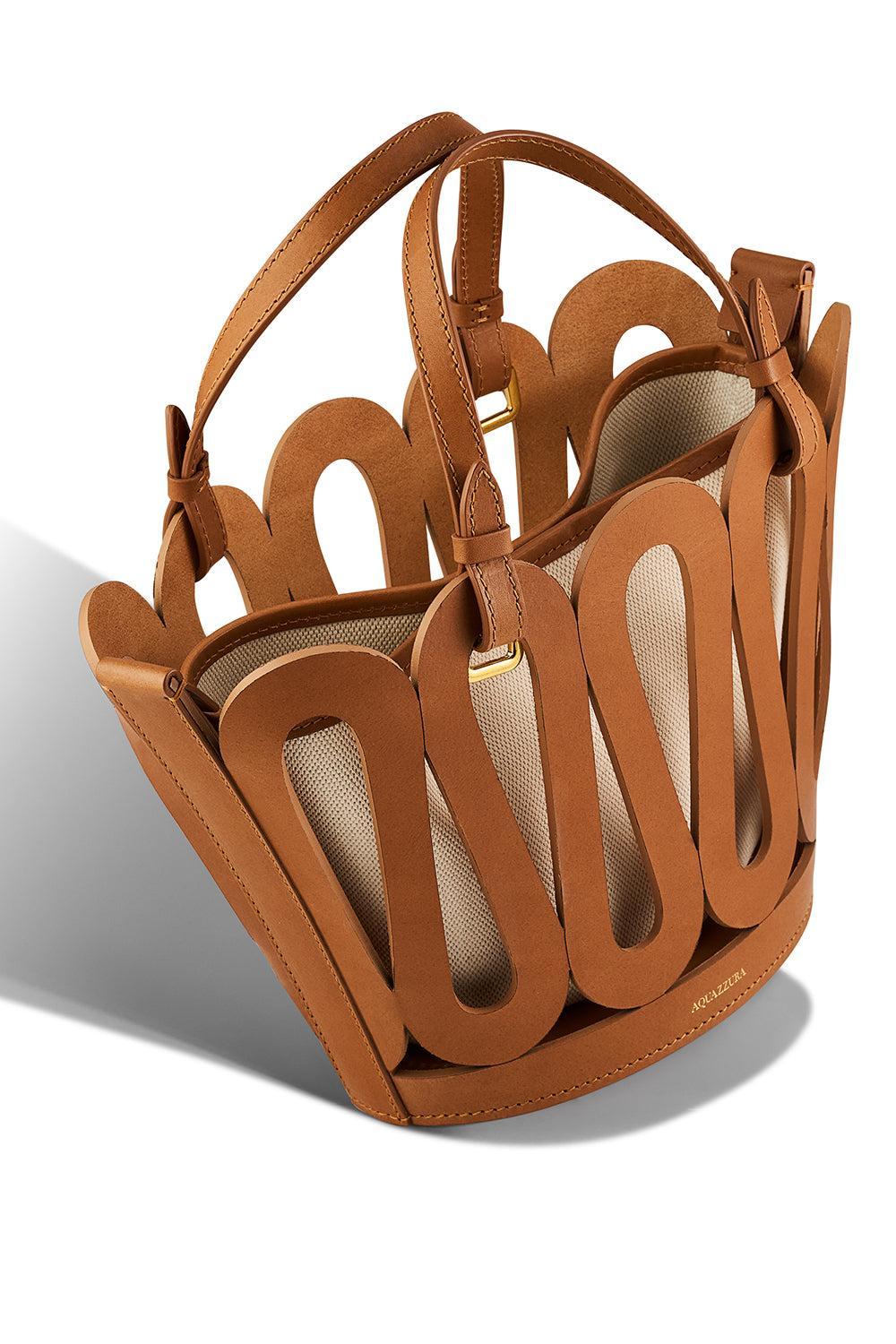 Medium Artistè Tote Bag - Natural Caramel-NTCARMGD-HANDBAGTOTES-AQUAZZURA