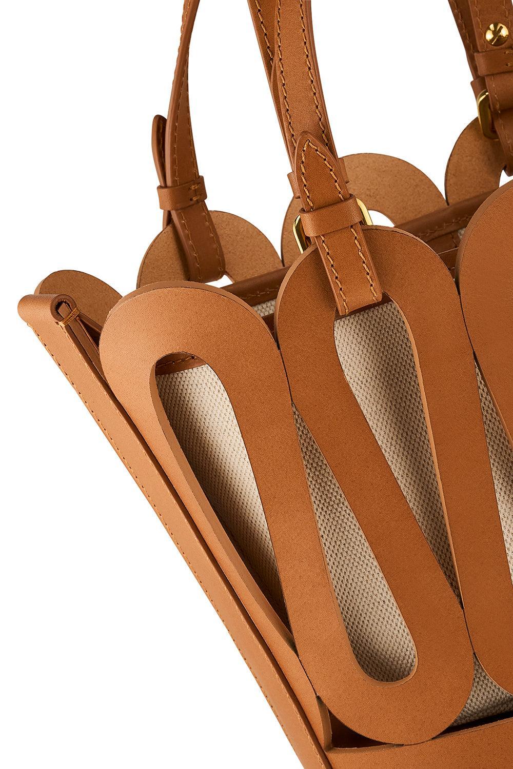 Medium Artistè Tote Bag - Natural Caramel-NTCARMGD-HANDBAGTOTES-AQUAZZURA