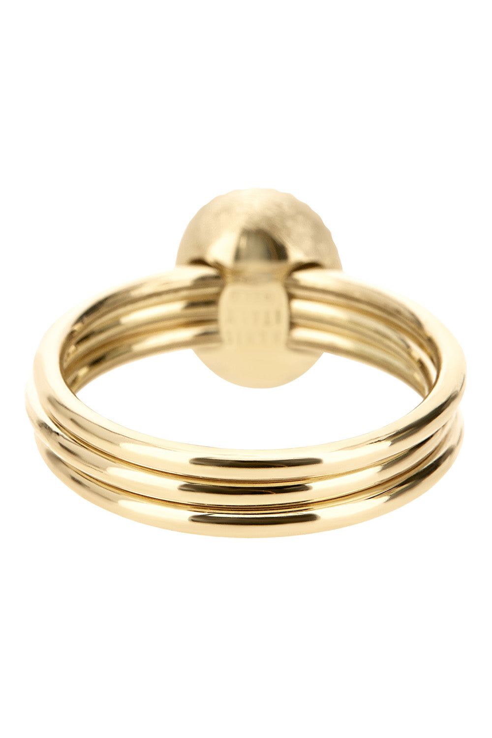 Diamond Halo Three Band Circle Ring