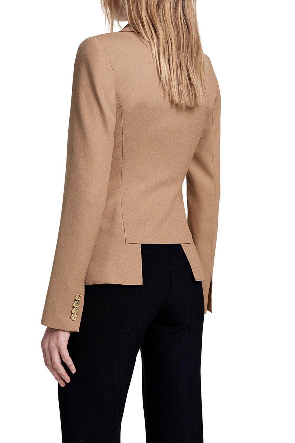 Wool Classic Duchess Blazer - Camel-CAMEL-2-CLOTHINGJACKETBLAZERS-SMYTHE