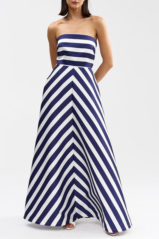 Audrey Gown - Royal Stripe