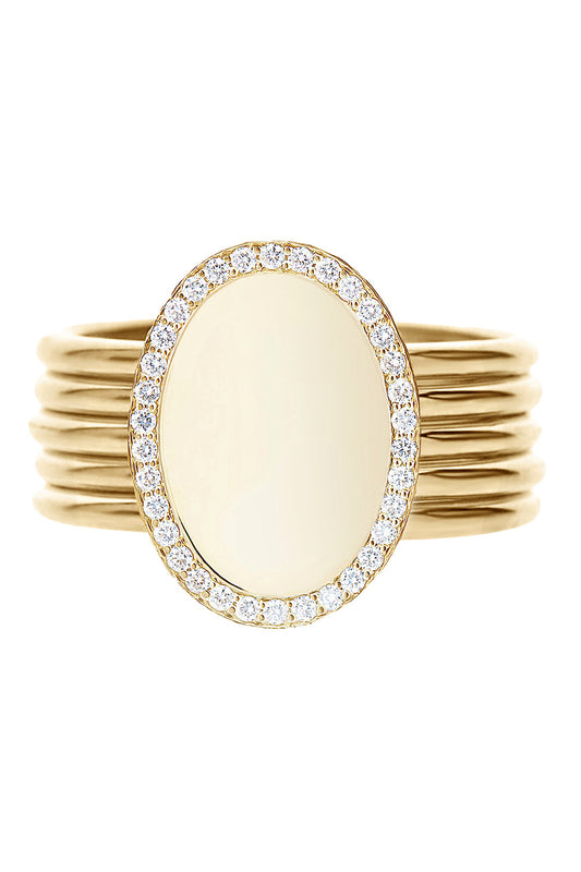 Diamond Five Band Sway Ring