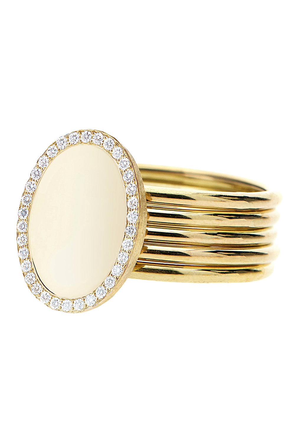 Diamond Five Band Sway Ring