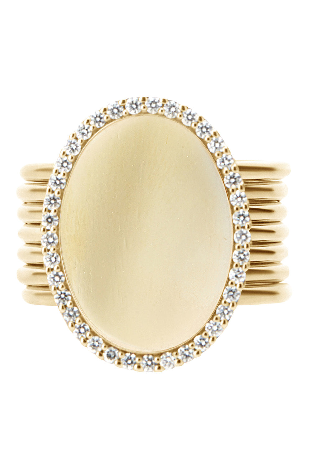 Diamond Boules Sway Seven Band Halo Ring