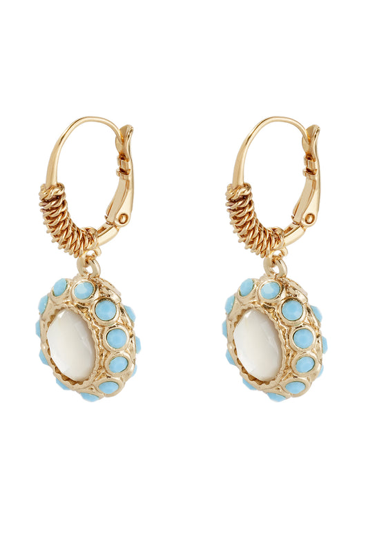 White Tao Splash Earrings