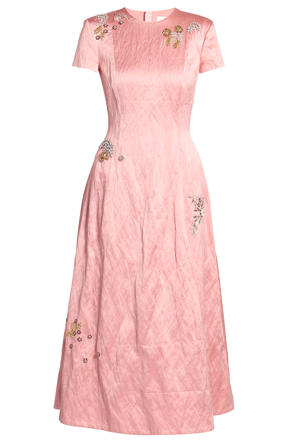 Textured Short Sleeve Dress