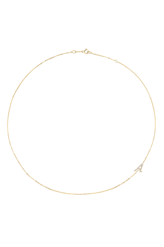 Diamond Double Sided Initial Necklace