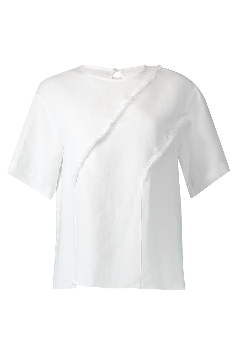 Delos Short Sleeve T-Shirt-WHITE-38-CLOTHINGTOPBLOUSE-ANTONELLI