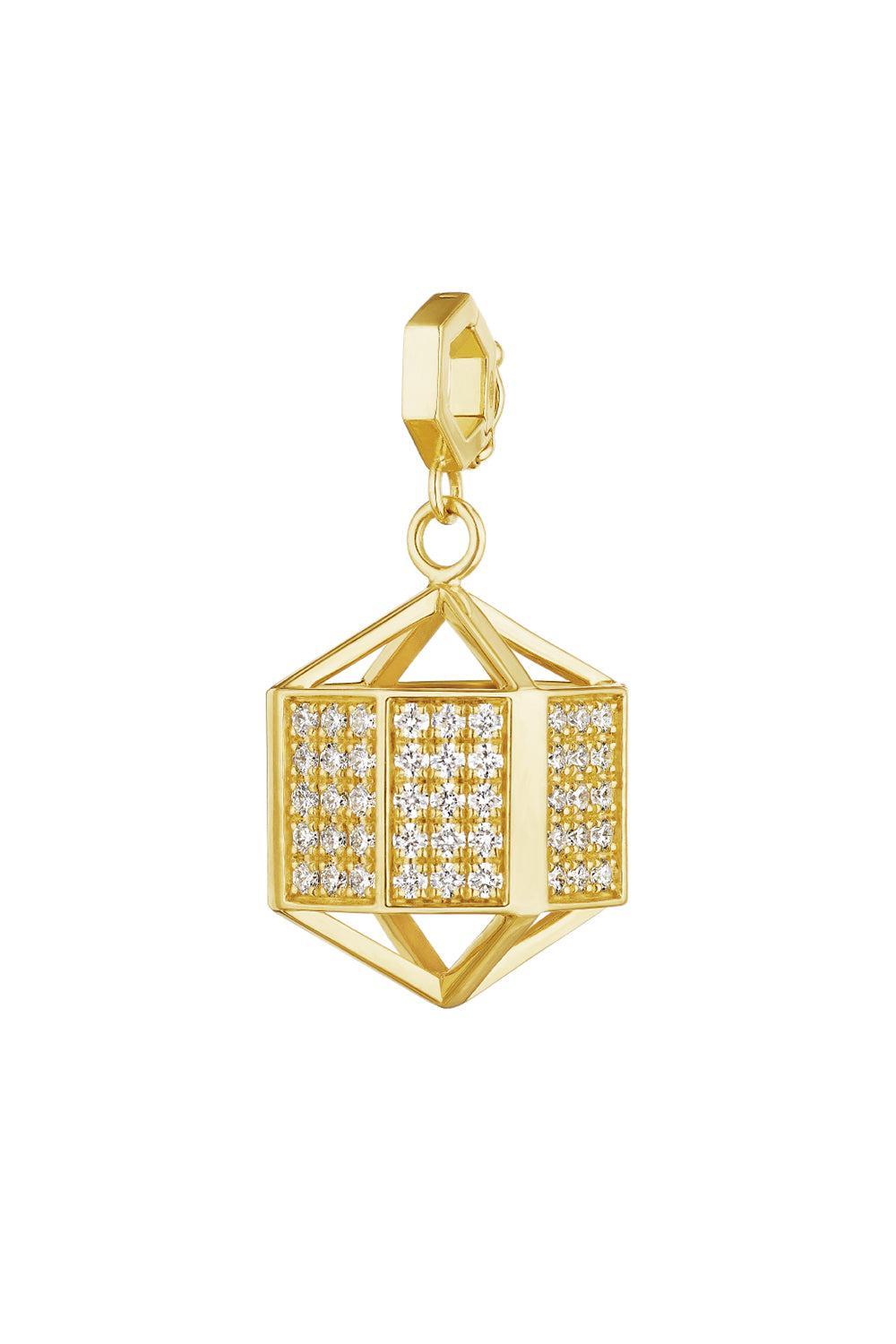 Diamond B Home Medium Charm-YELLOW GOLD-JEWELRYFINE JEWELPENDANT-CADAR