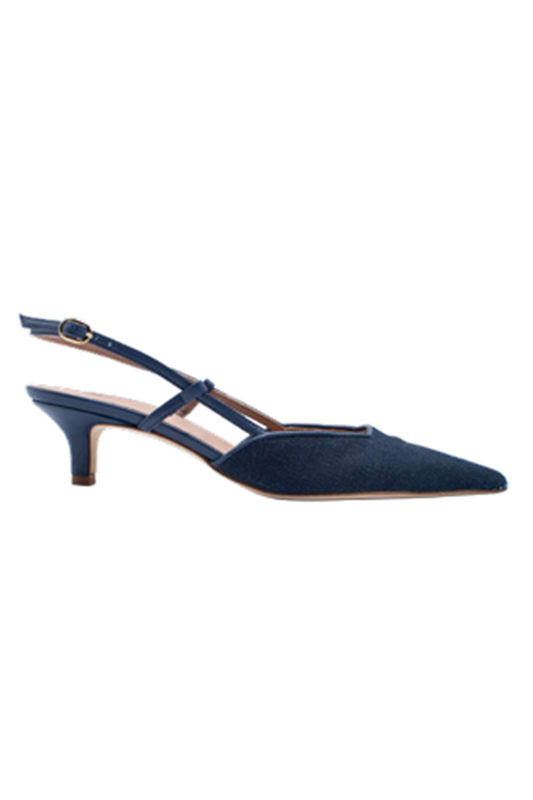Audrey Slingback Pump - Denim Blue