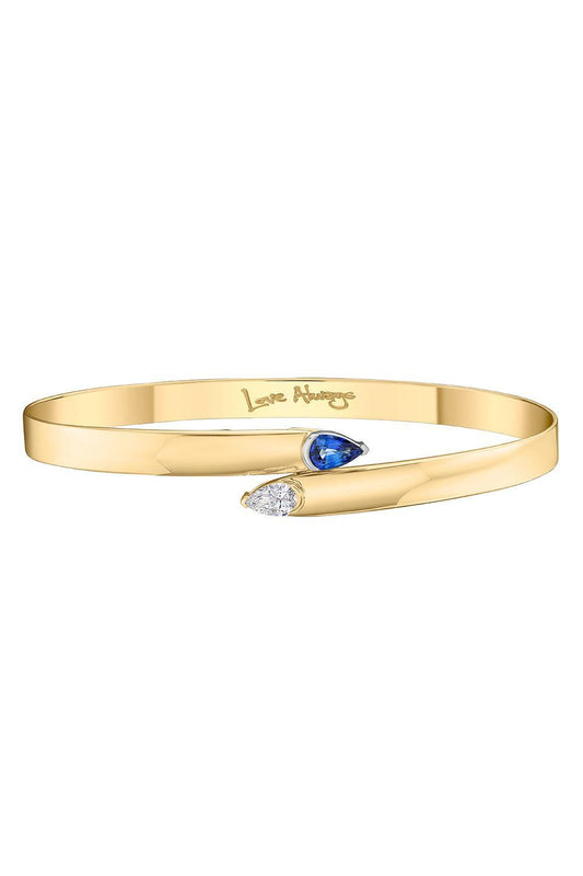 Blue Sapphire Diamond Toi Et Moi Bracelet-YELLOW GOLD-JEWELRYFINE JEWELBRACELET O-PHILLIPS HOUSE