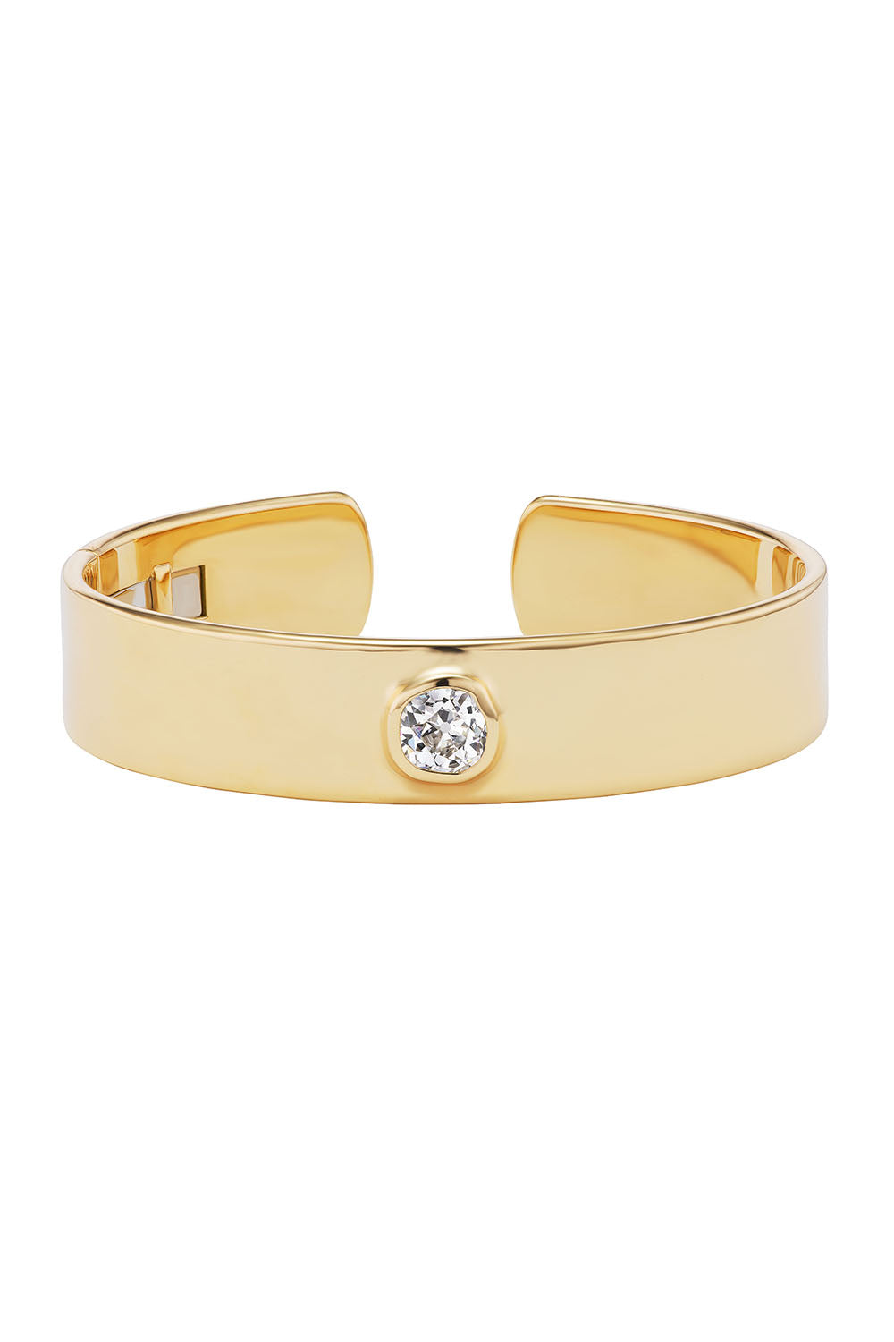 UNIFORM OBJECT-Diamond Handcuff Bracelet-YELLOW GOLD
