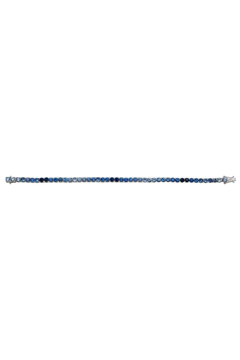 Blue Sapphire Ombre Tennis Bracelet-WHITE GOLD-7-JEWELRYFINE JEWELBRACELET O-RUCHI NEW YORK