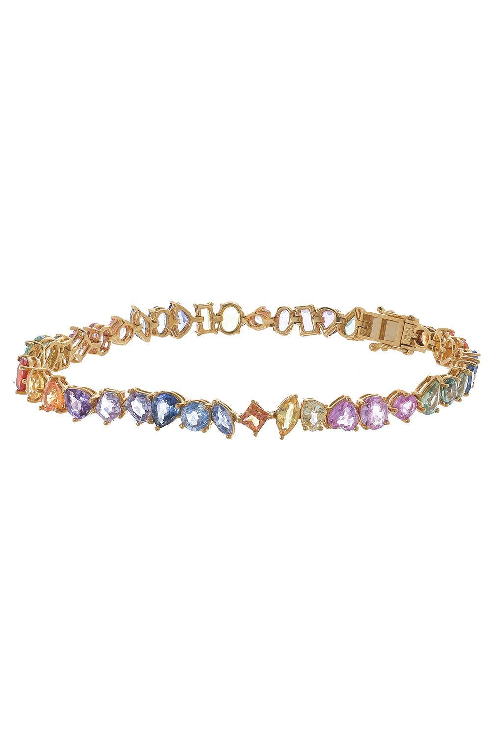 Desert Blooms Tennis Bracelet-YELLOW GOLD-7-JEWELRYFINE JEWELBRACELET O-RUCHI NEW YORK