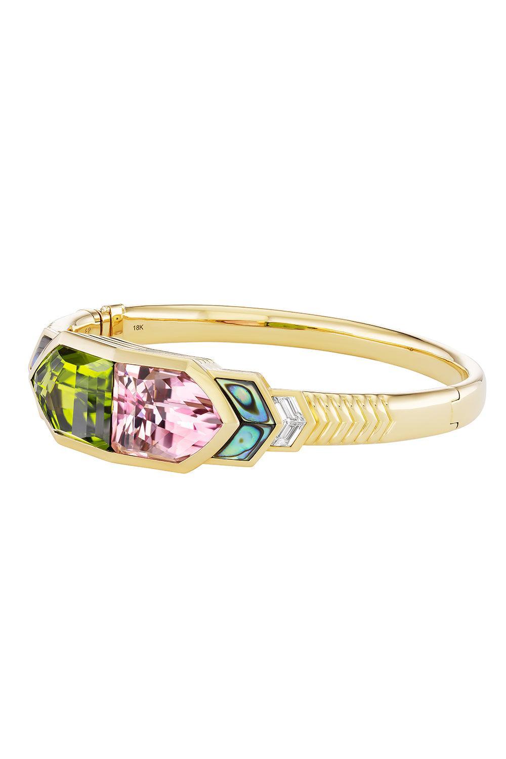 Tourmaline Bow Tie Bracelet-YELLOW GOLD-M-JEWELRYFINE JEWELBRACELET O-EMILY P WHEELER