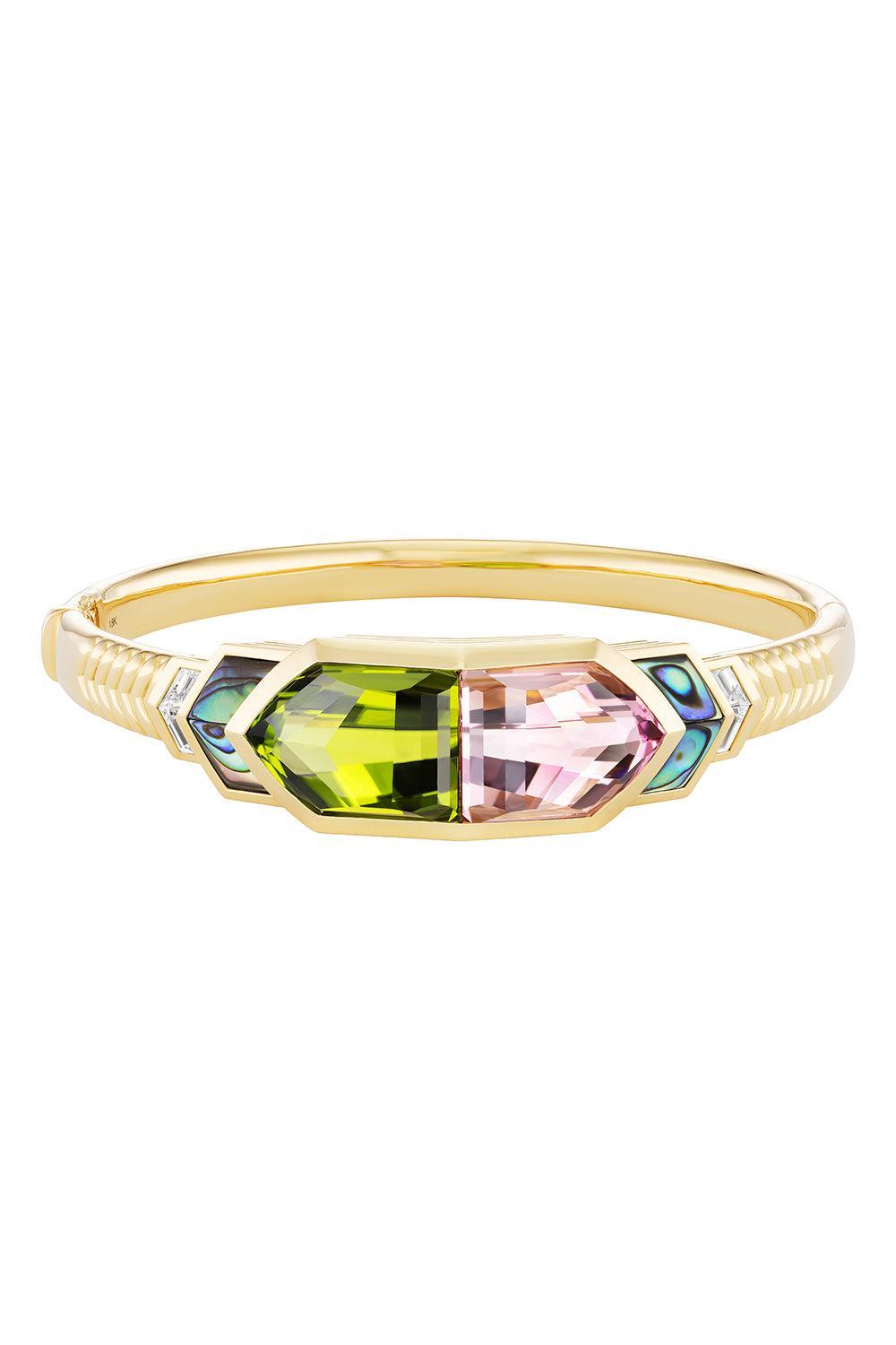Tourmaline Bow Tie Bracelet-YELLOW GOLD-M-JEWELRYFINE JEWELBRACELET O-EMILY P WHEELER
