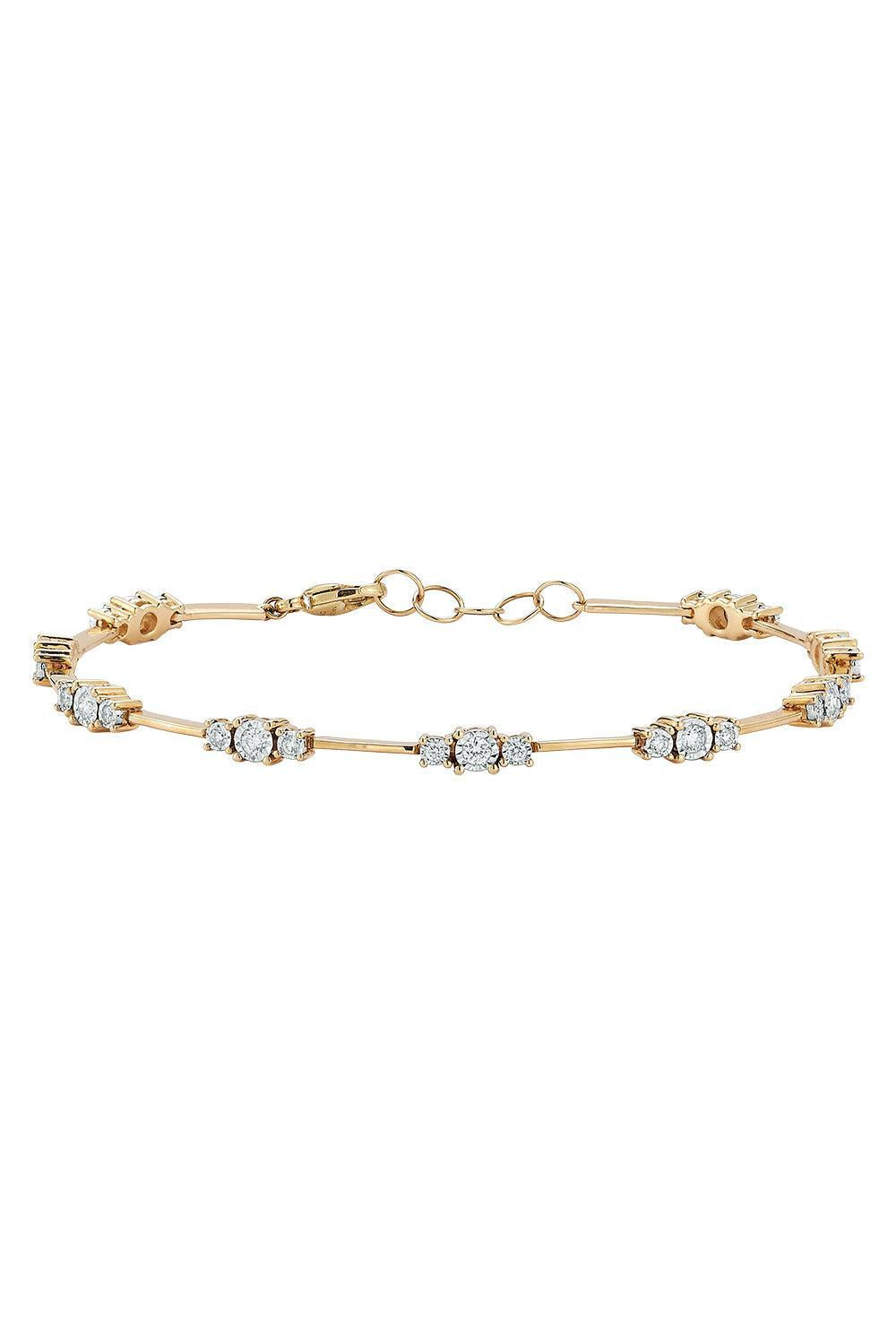 Diamond Ava Bea Spaced Tennis Bracelet-YELLOW GOLD-6.5-7-JEWELRYFINE JEWELBRACELET O-DANA REBECCA DESIGNS