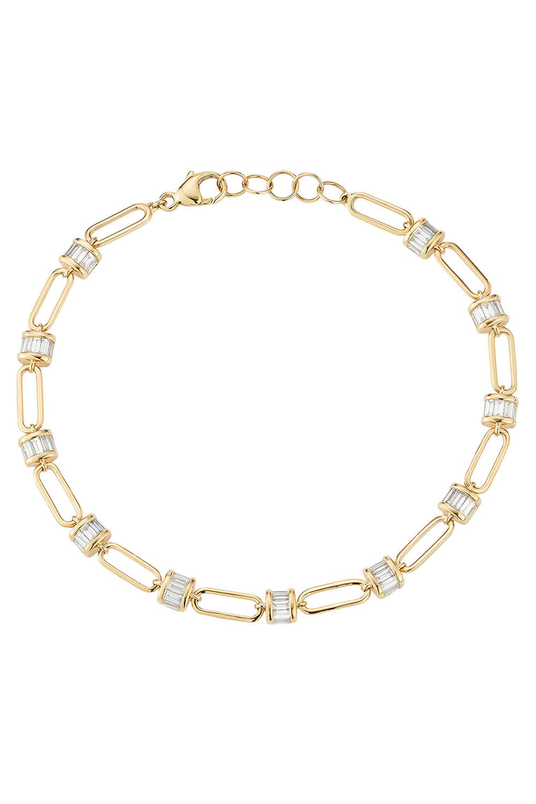Diamond Sadie Deco Paperclip Bracelet
