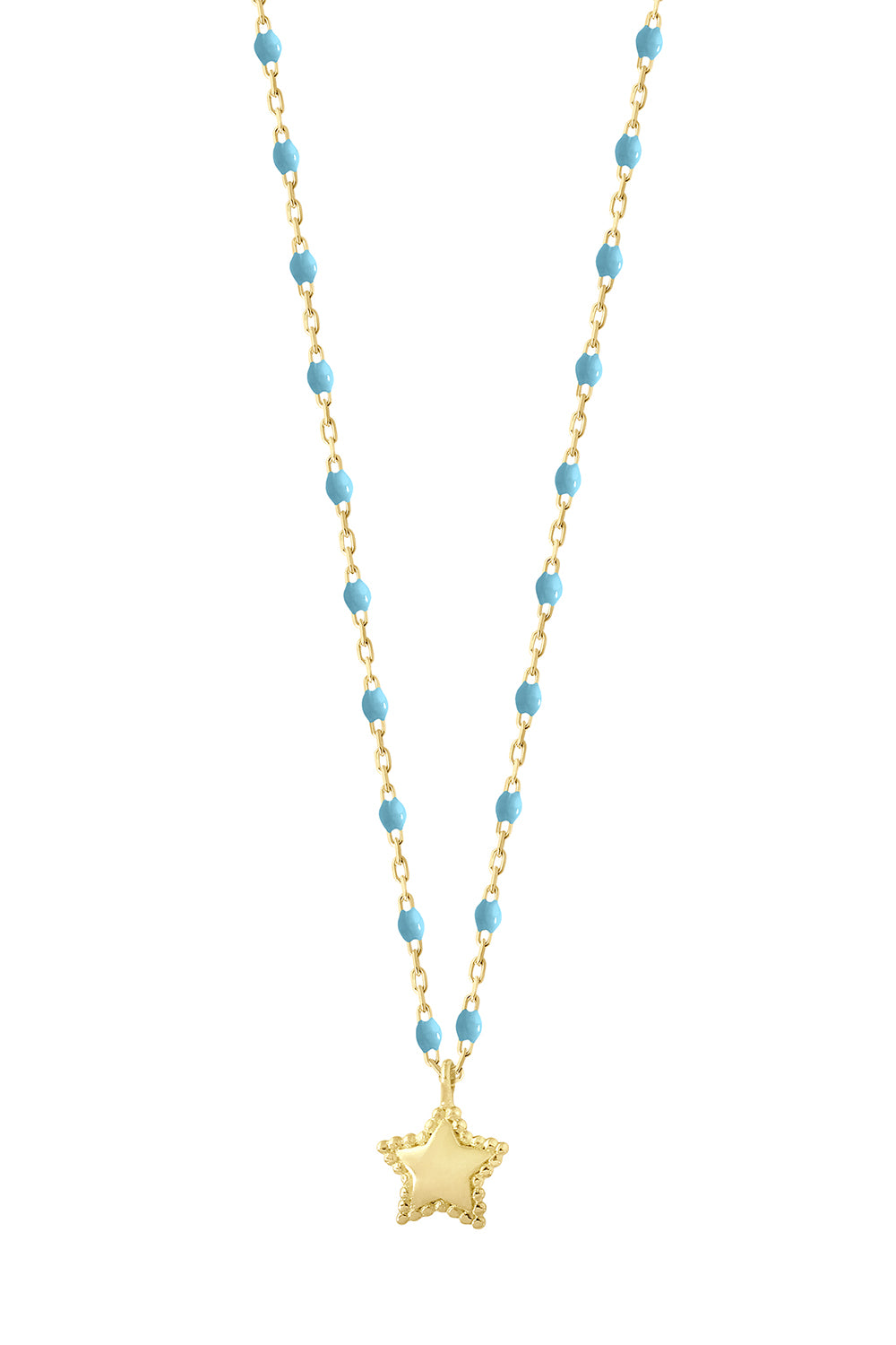Turquoise Mini Gigi Star Necklace - Yellow Gold