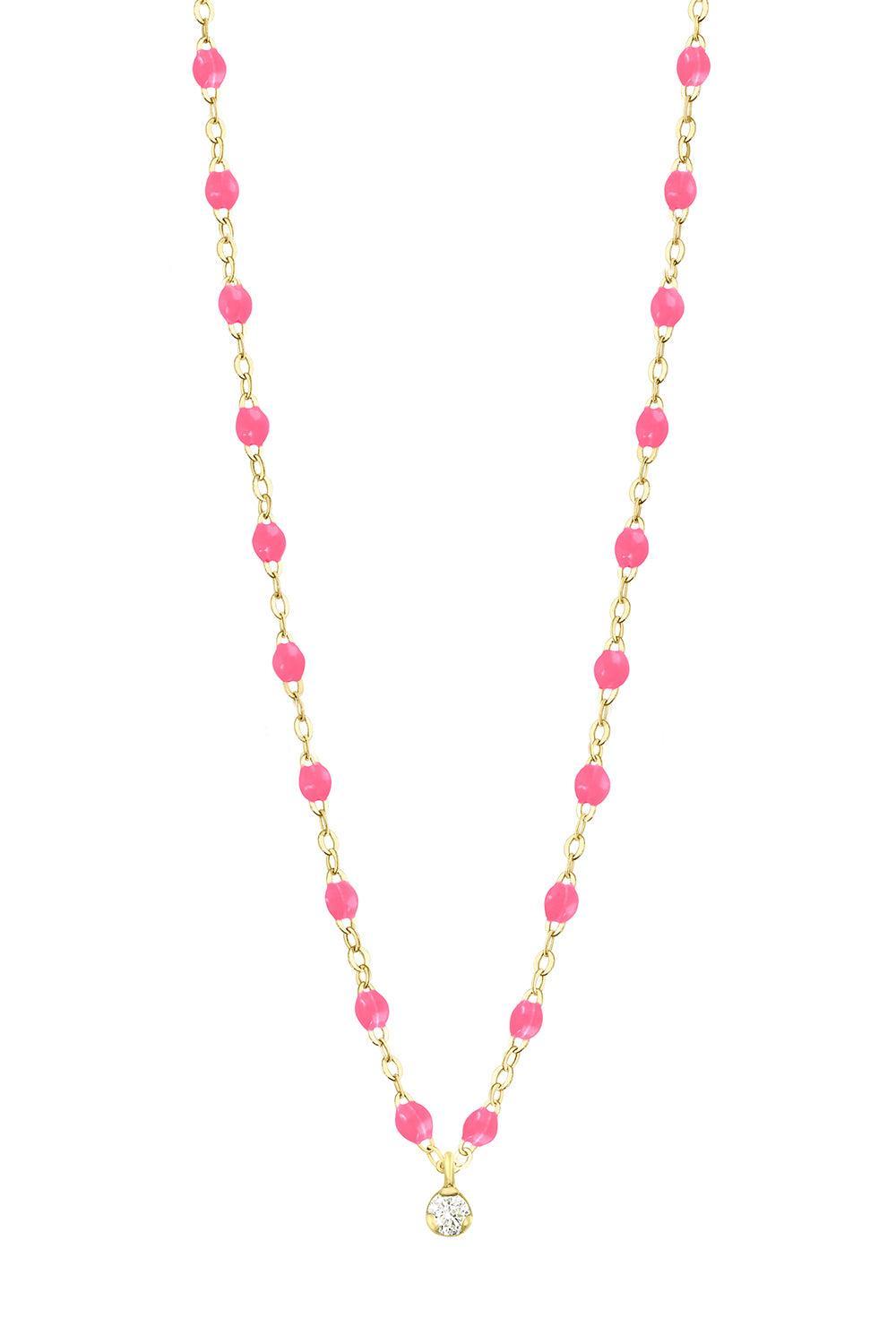 1 Diamond Opal Gigi Classic Supreme Necklace - Pink-PINK-16.5-JEWELRYFINE JEWELNECKLACE O-GIGI CLOZEAU