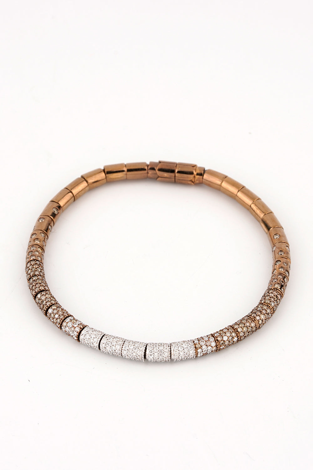 Brown Diamond Ombre Extensible Rope Bracelet