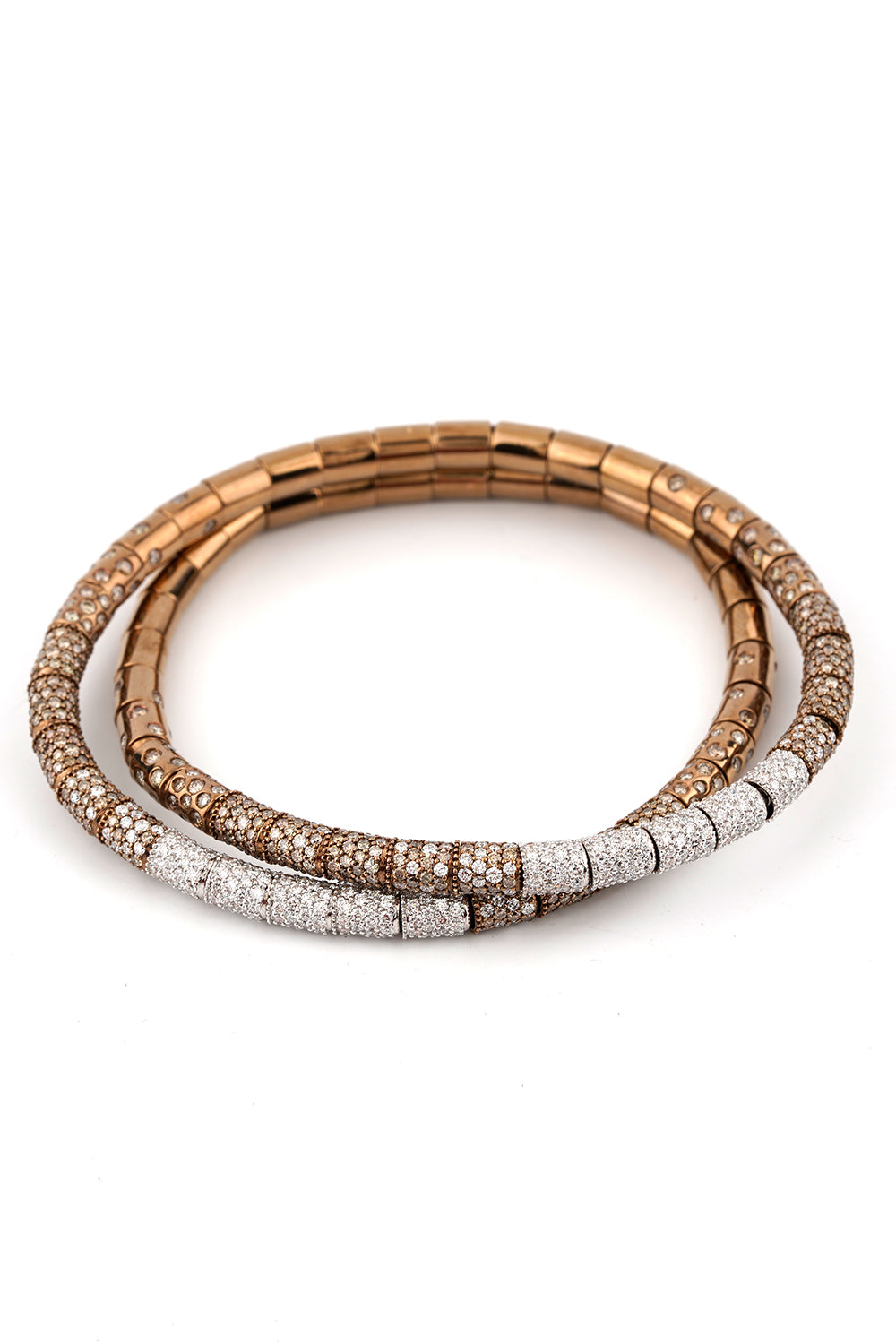 Brown Diamond Ombre Double Rope Bracelet