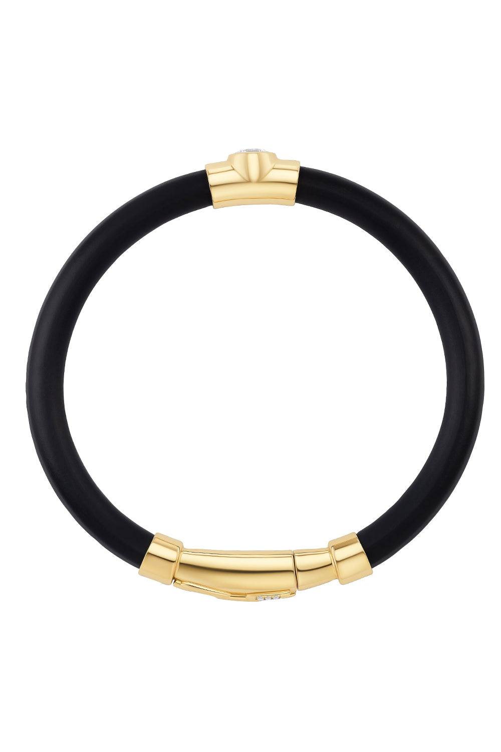Diamond Round Carbon Torque Bracelet