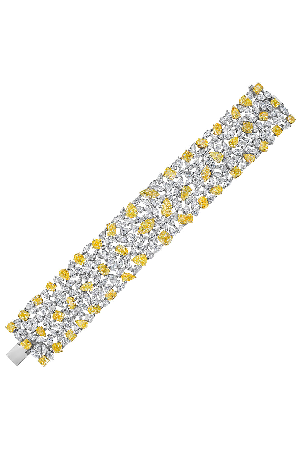 Yellow Diamond Soleil Statement Wide Bracelet