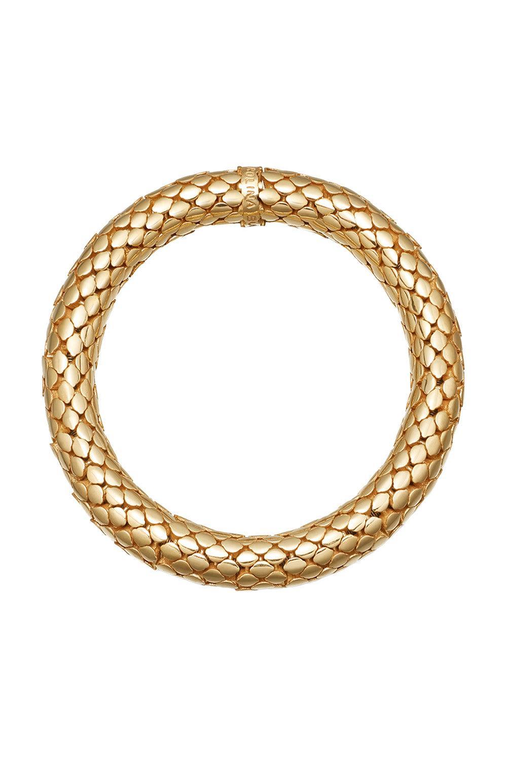 Shiny Thin Twister Luxe Bracelet-YELLOW GOLD-JEWELRYFINE JEWELBRACELET O-CAROLINA BUCCI