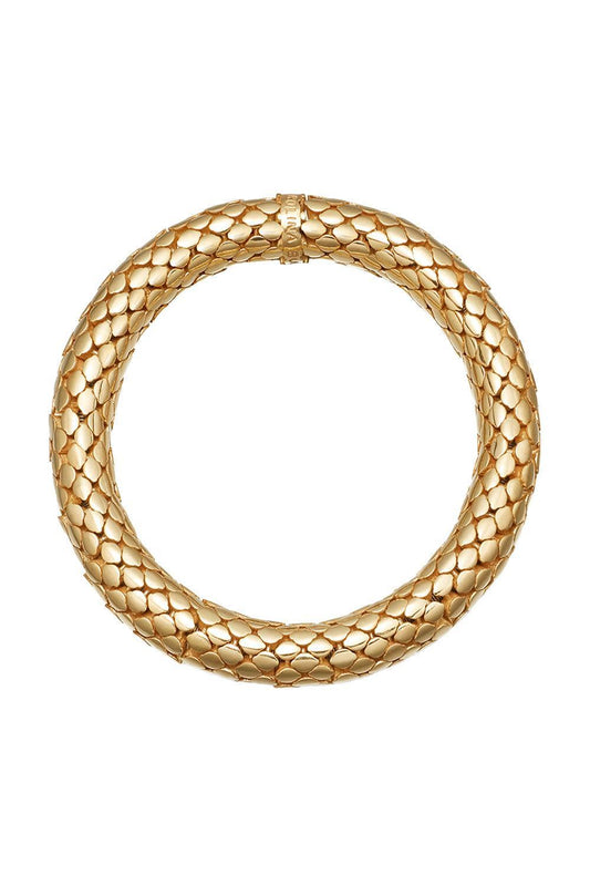 Shiny Thin Twister Luxe Bracelet-YELLOW GOLD-JEWELRYFINE JEWELBRACELET O-CAROLINA BUCCI