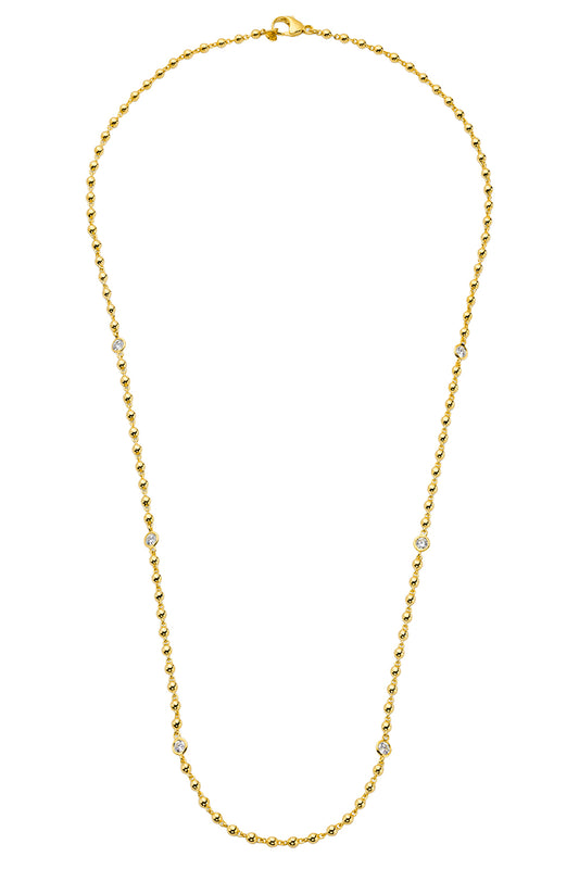 Diamond Ball Chain Necklace