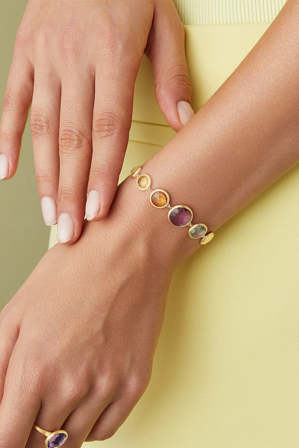 Jaipur Mixed Gemstone Graduated Bracelet