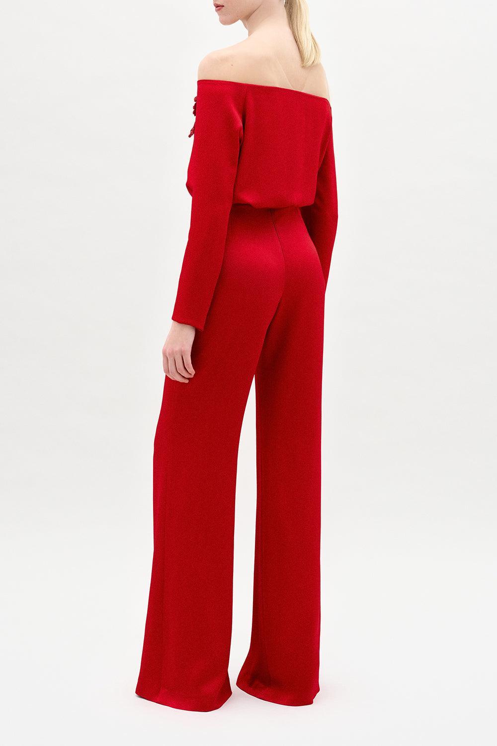 Palermo Flare Pant-ROUGE-XS-CLOTHINGPANTWIDE LEG-SILVIA TCHERASSI