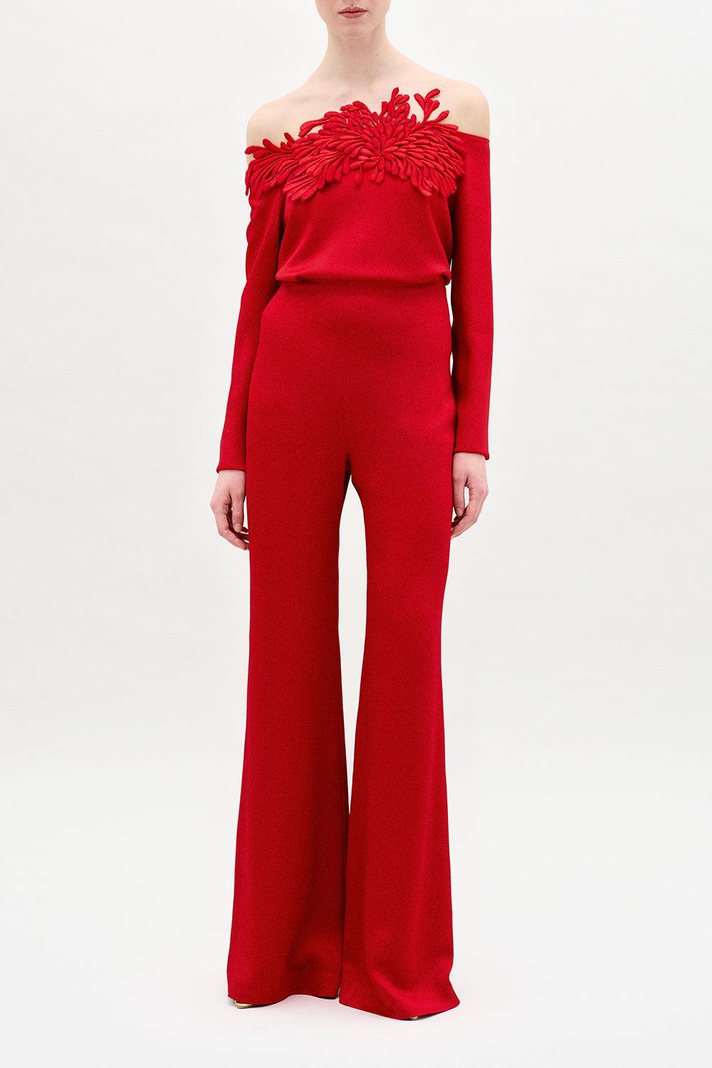Palermo Flare Pant-ROUGE-XS-CLOTHINGPANTWIDE LEG-SILVIA TCHERASSI