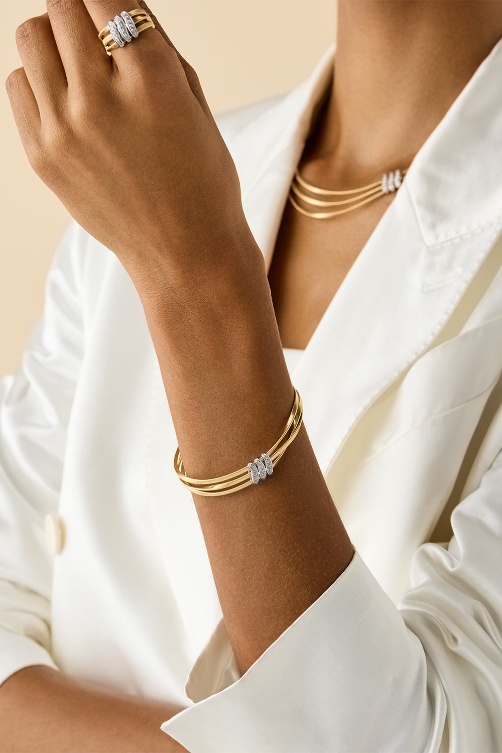 Diamond Marrakech Three Wire Bracelet