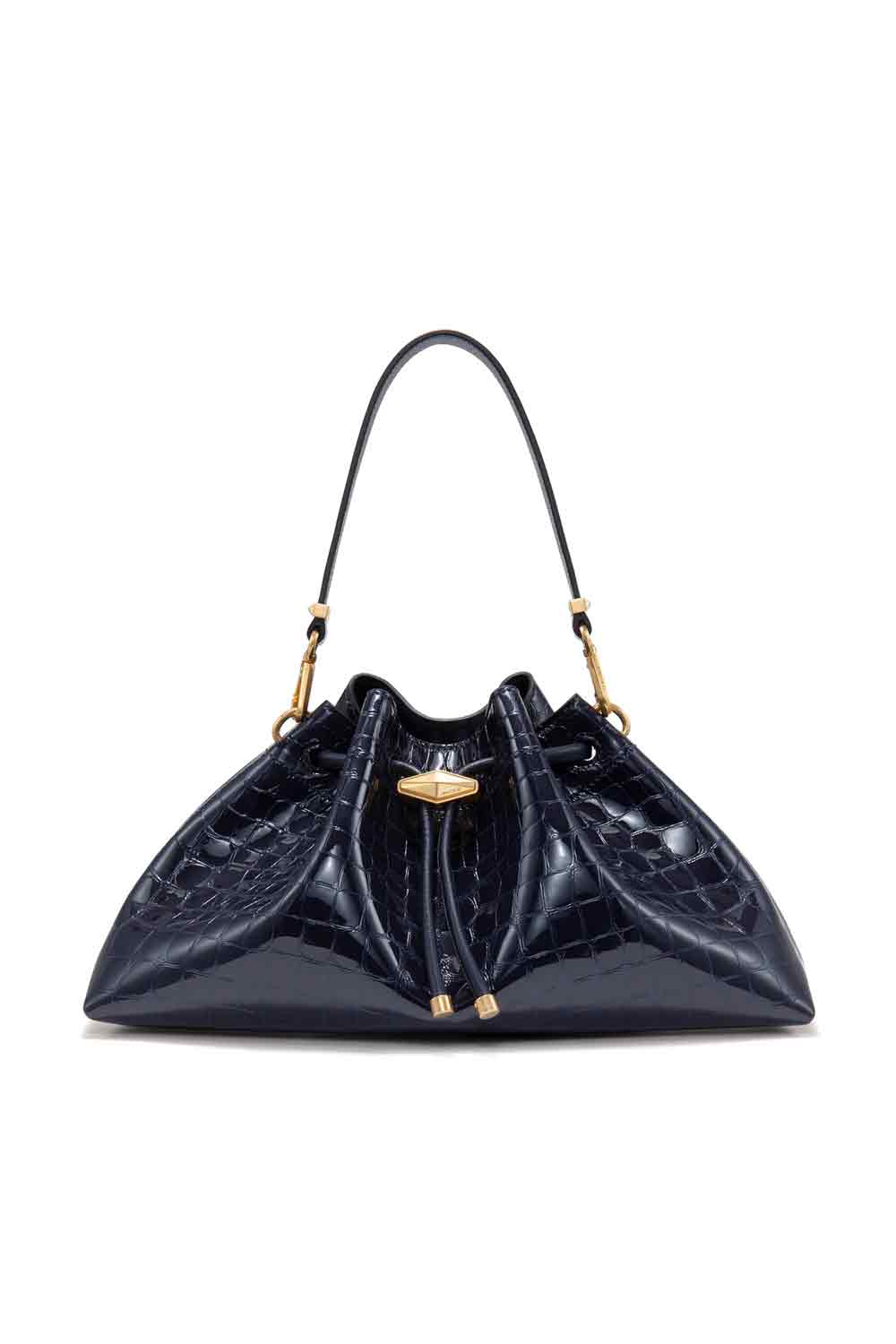 Bon Bon Bucket Bag - Marine Gold-BLUE-HANDBAGTOP HANDLE-JIMMY CHOO