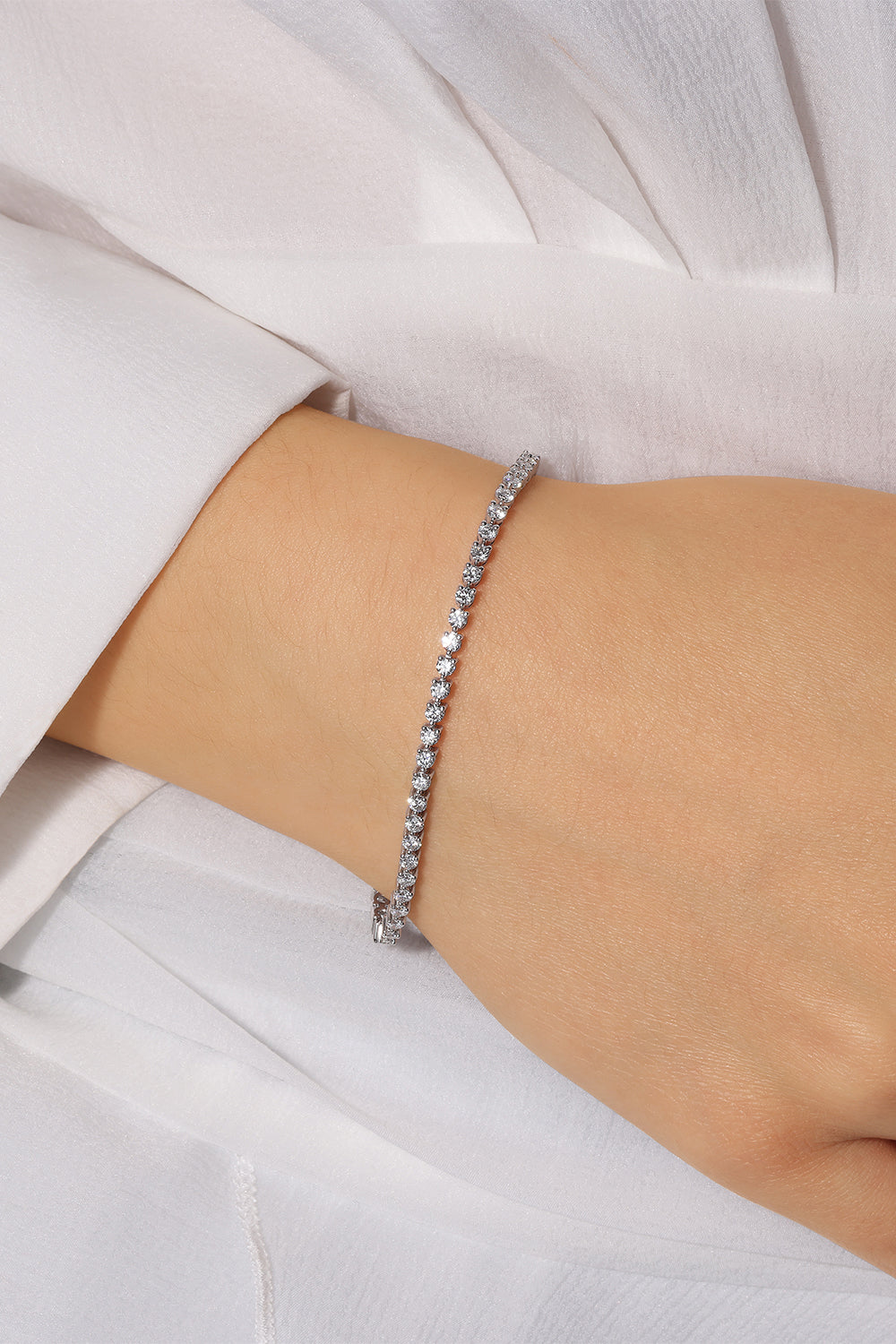 Lab Grown Diamond Petite Prong Tennis Bracelet - 2ct - White Gold