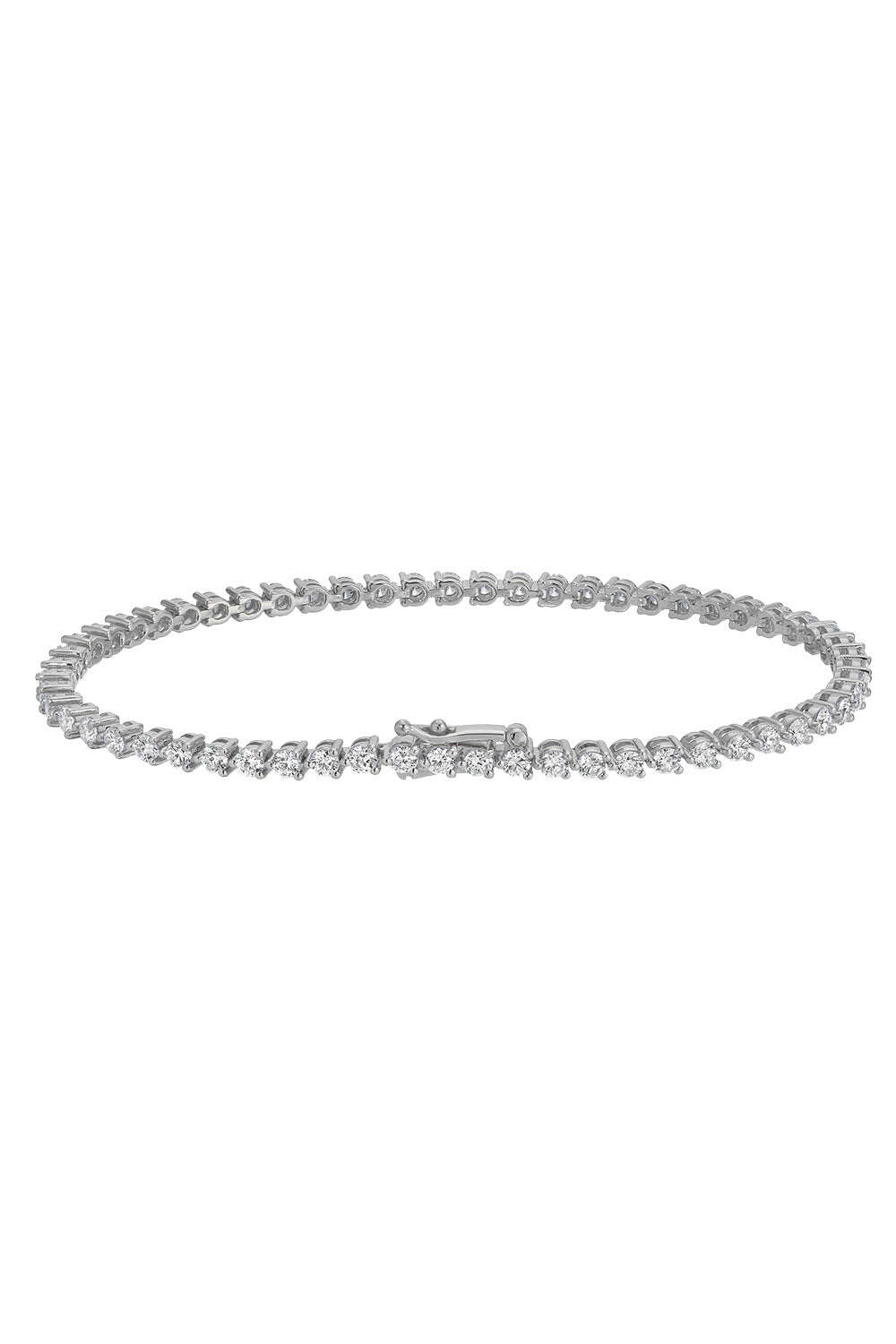 Lab-Grown Diamond Tennis Bracelet - 8ct - White Gold