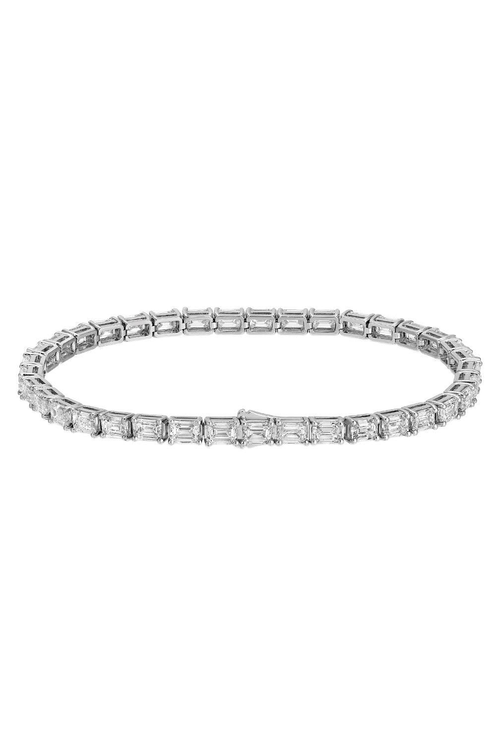 Lab-Grown Diamond East West Tennis Bracelet - 8ct - White Gold