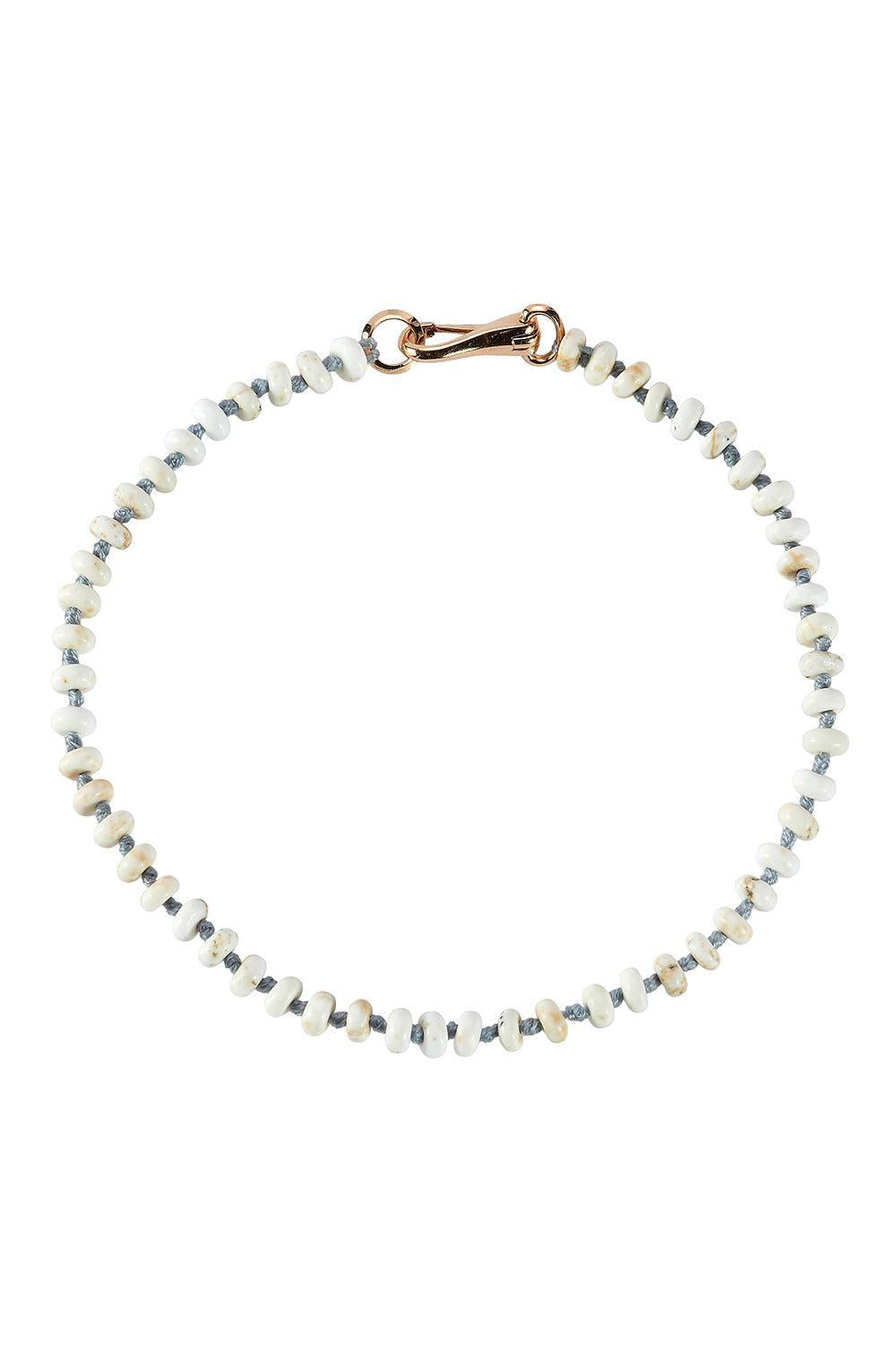 Garnet White Turquoise Beaded Bracelet-ROSE GOLD-7.5-JEWELRYFINE JEWELBRACELET O-WALTERS FAITH