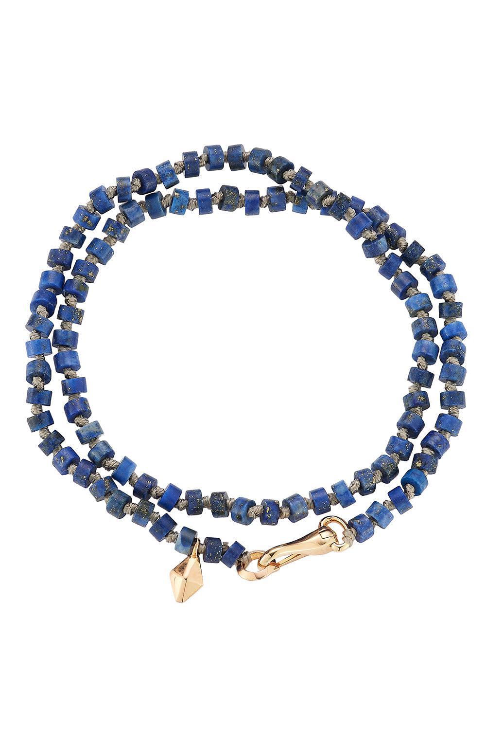 Lapis Beaded Wrap Bracelet-ROSE GOLD-15-JEWELRYFINE JEWELBRACELET O-WALTERS FAITH