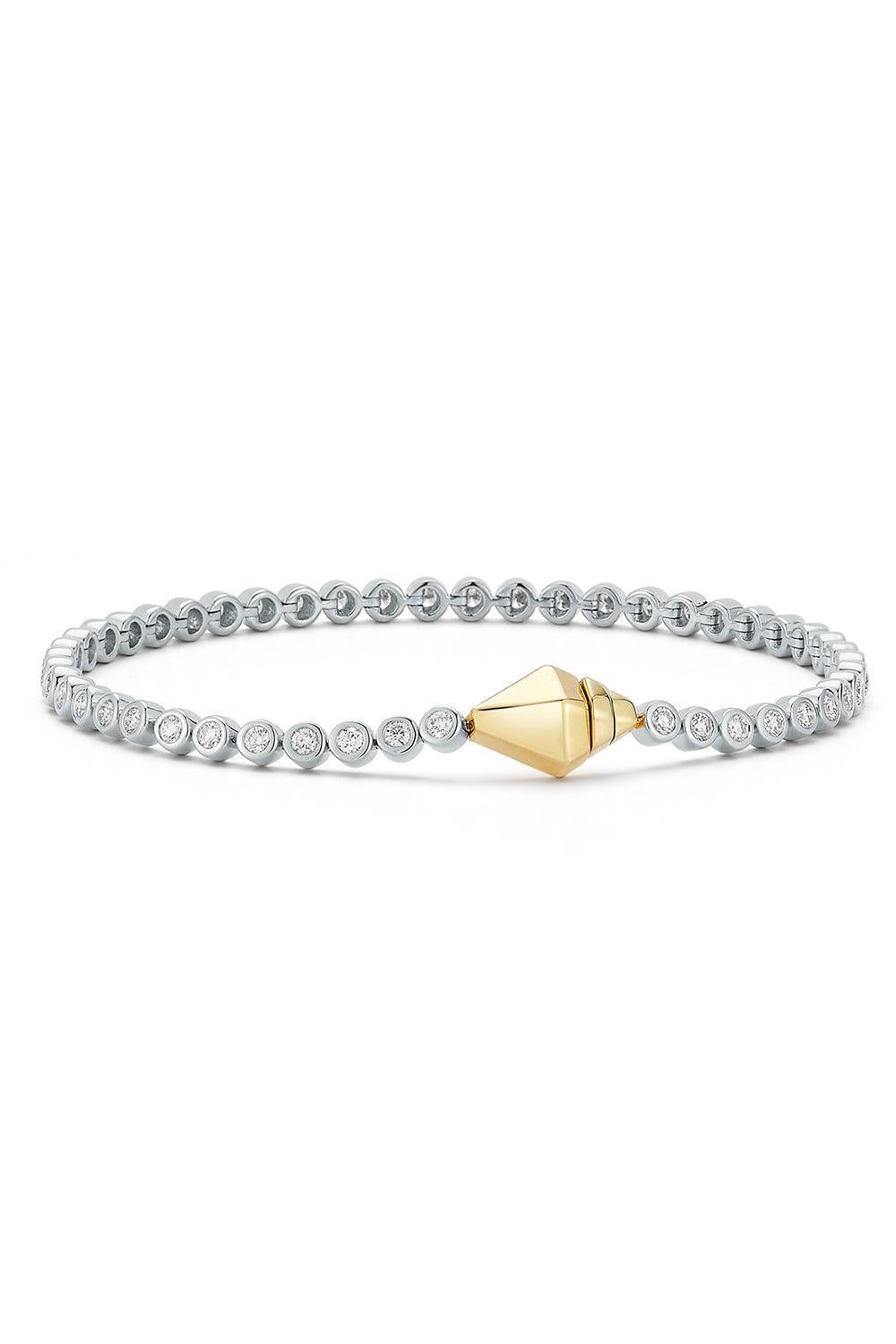 Diamond Bezel WF Classic Clasp Tennis Bracelet - White Gold-WHITE GOLD-7-JEWELRYFINE JEWELBRACELET O-WALTERS FAITH