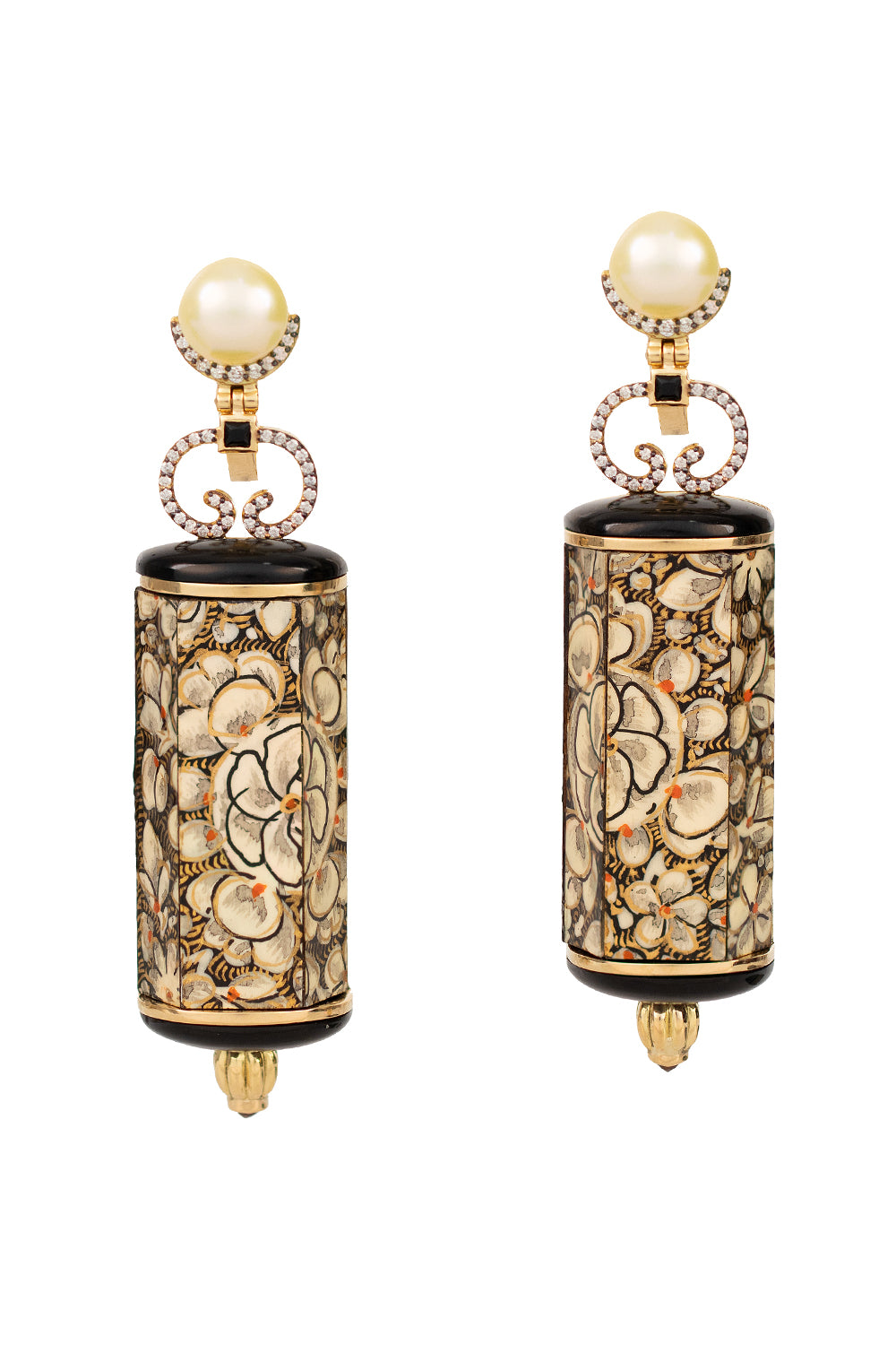 Diamond Box Papier Mâché Earrings