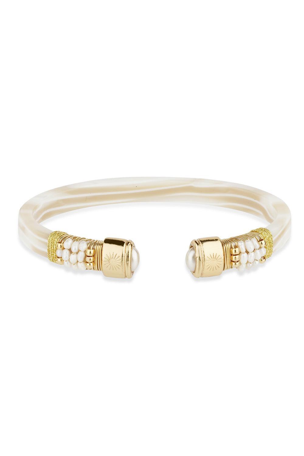 Pearl Cream Sarina Bracelet-PEARLCRM-JEWELRYBOUTIQUEBRACELET O-GAS BIJOUX