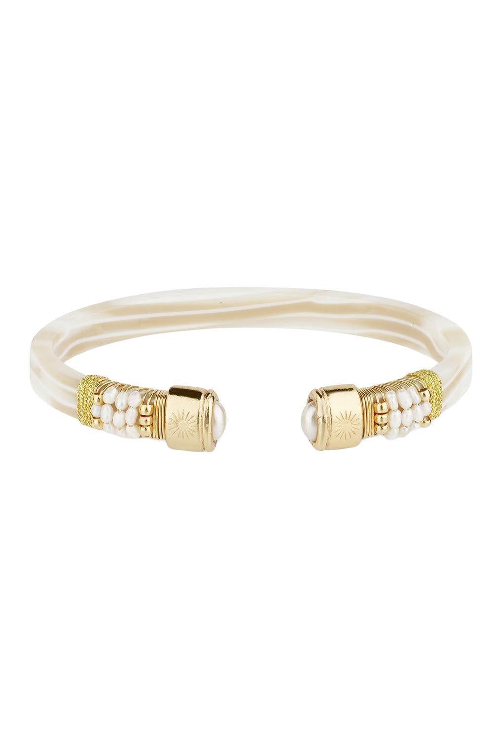 Pearl Cream Sarina Bracelet-PEARLCRM-JEWELRYBOUTIQUEBRACELET O-GAS BIJOUX
