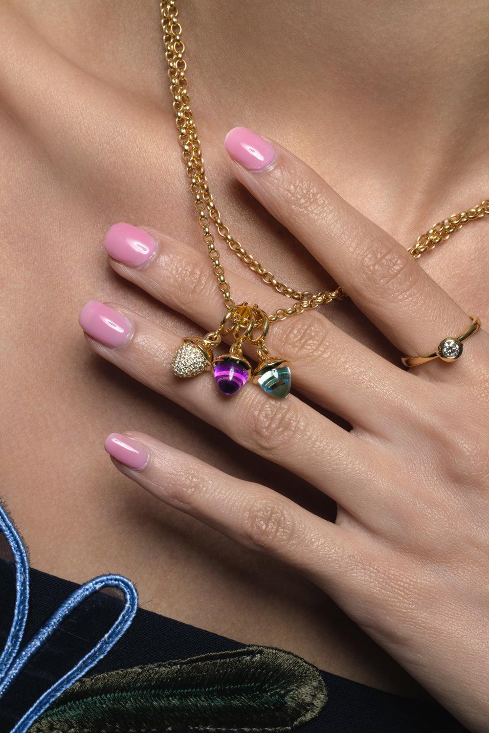 Amethyst Mikado Flamenco Pendant-YELLOW GOLD-JEWELRYFINE JEWELPENDANT-TAMARA COMOLLI