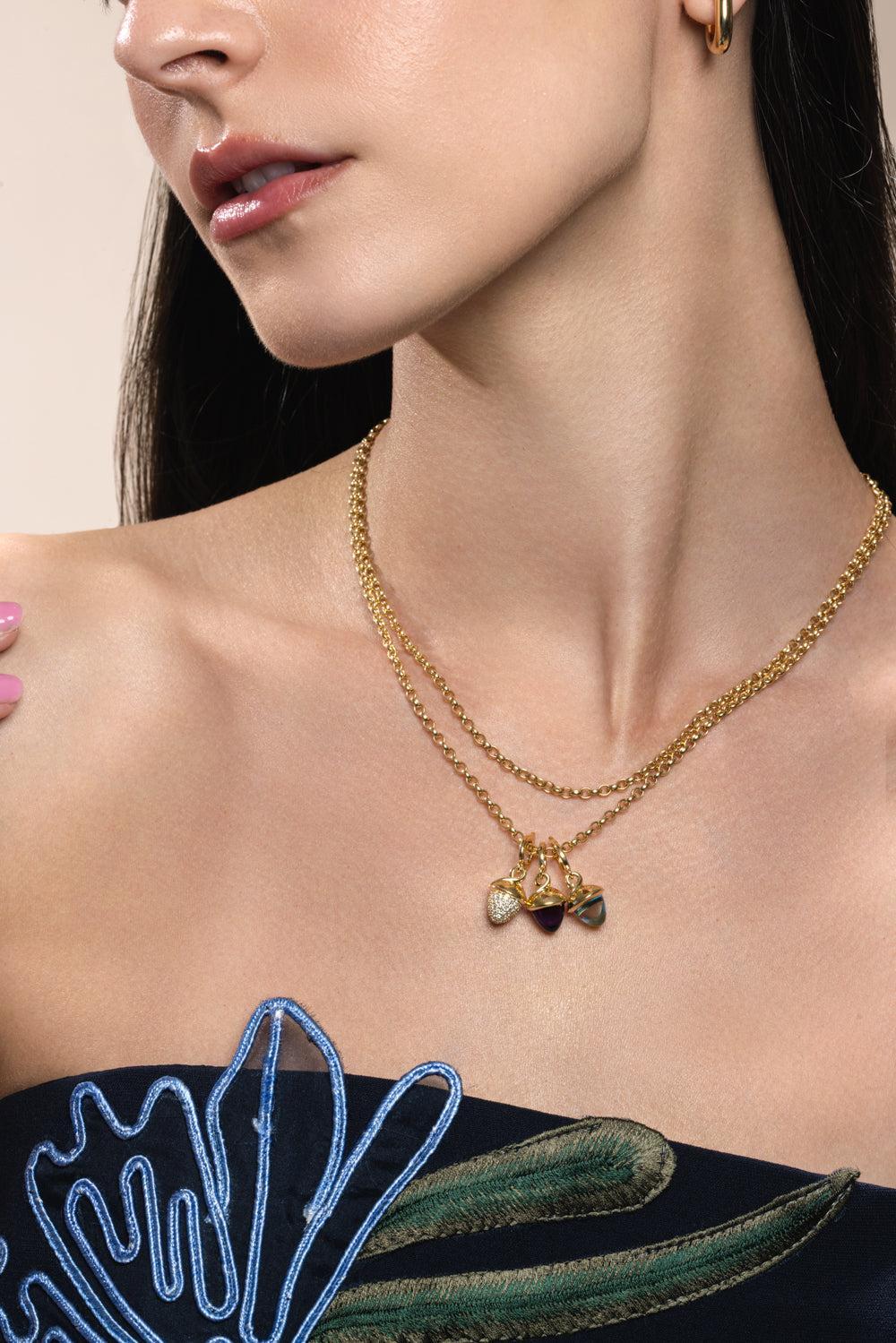 Amethyst Mikado Flamenco Pendant-YELLOW GOLD-JEWELRYFINE JEWELPENDANT-TAMARA COMOLLI